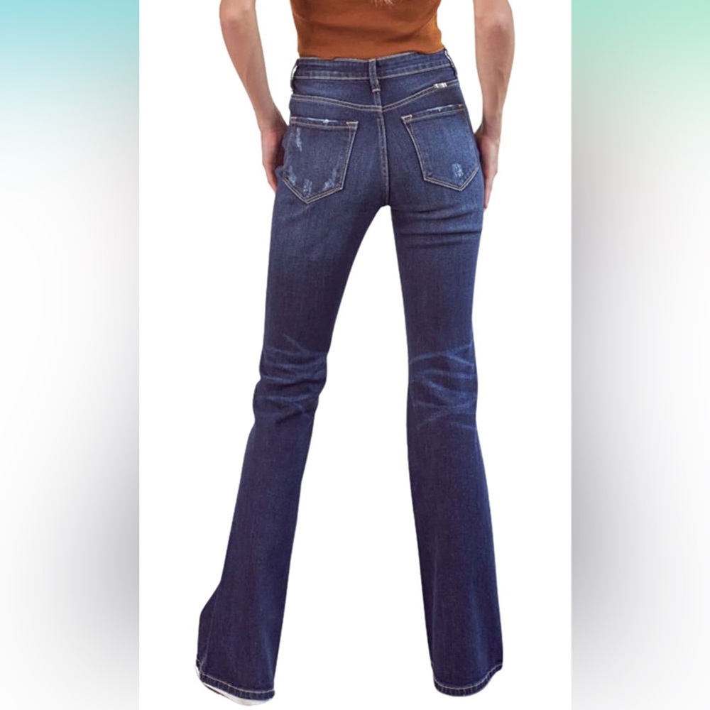 KanCan women’s high rise flare dark jeans size 29 - Picture 2 of 2